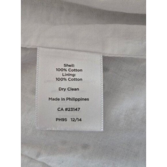 Talbots Skirt Women's White Cotton Eyelet lined pleated size 12 - Picture 6 of 6